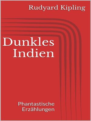 cover image of Dunkles Indien. Phantastische Erzählungen